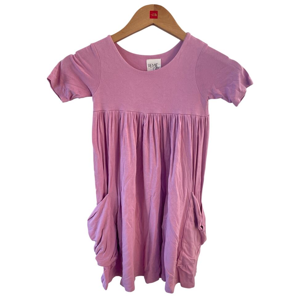 Remie Girl Pink Short Sleeve Day Dress - Girls Size 7